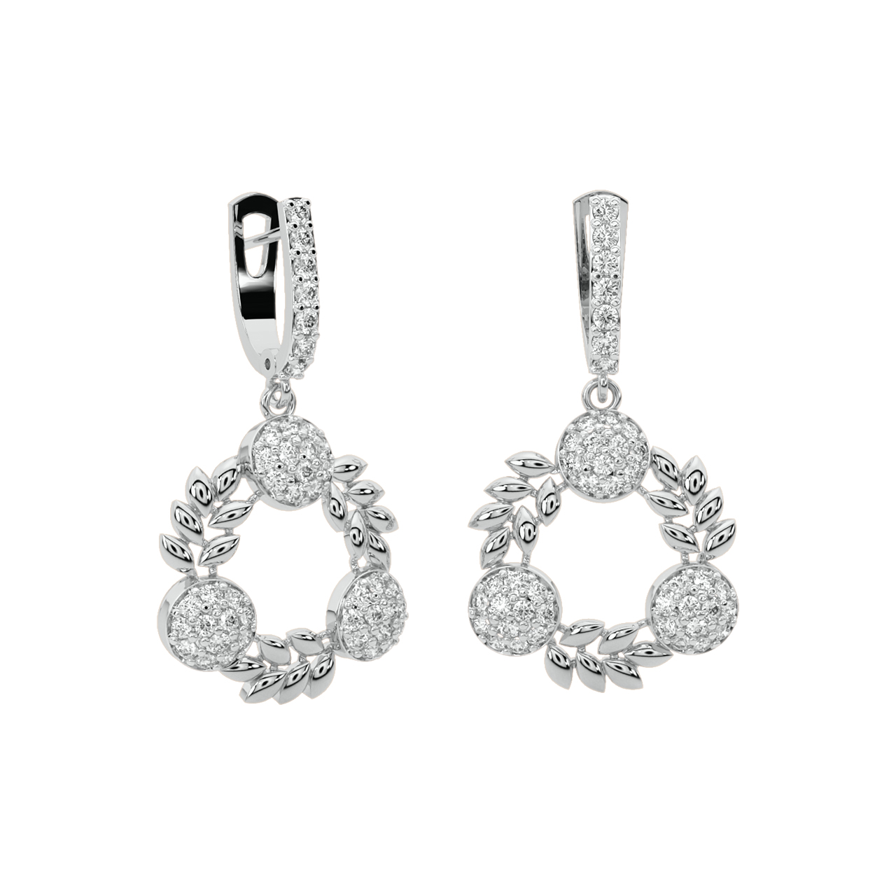 Miron Round Diamond Earrings